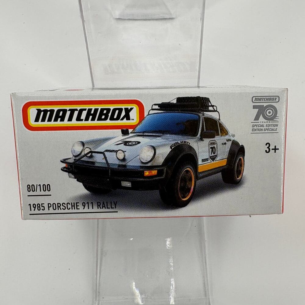 Matchbox Power Grabs 1985 Porsche 911 Rally 70 Years